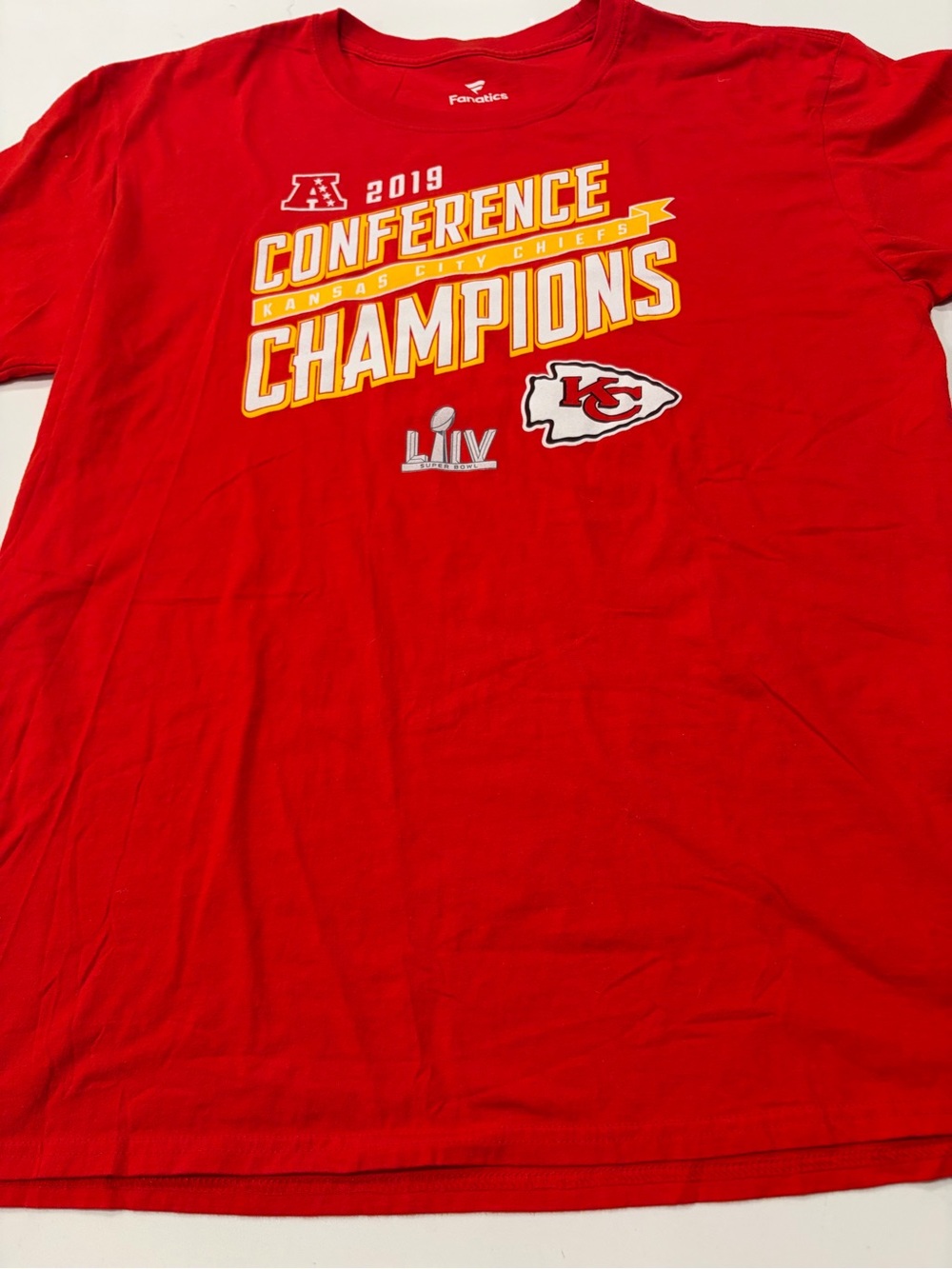 Fanatics Red Kansas City Chiefs 2019 Conference Champions Tee
